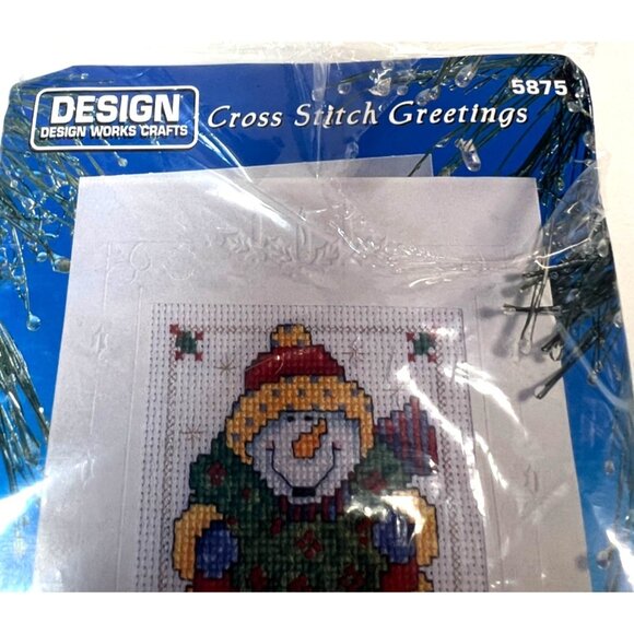 Design Works Christmas Cross Stitch Card Kit Santa Ornament 5"x7" Design DIY Cra - Picture 3 of 5
